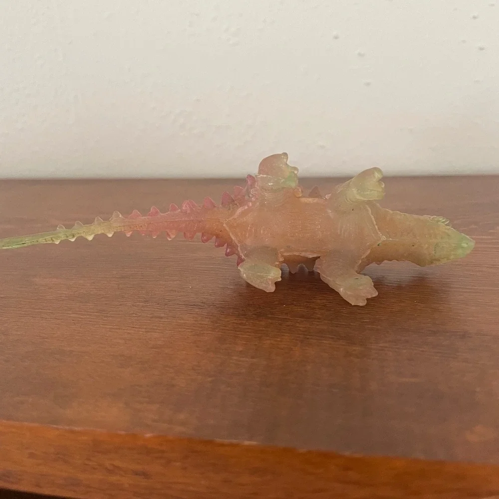 Vtg‎ 1980s Glow In The Dark panoplosaurus / ankylosaurus Dinosaur Toy Figure